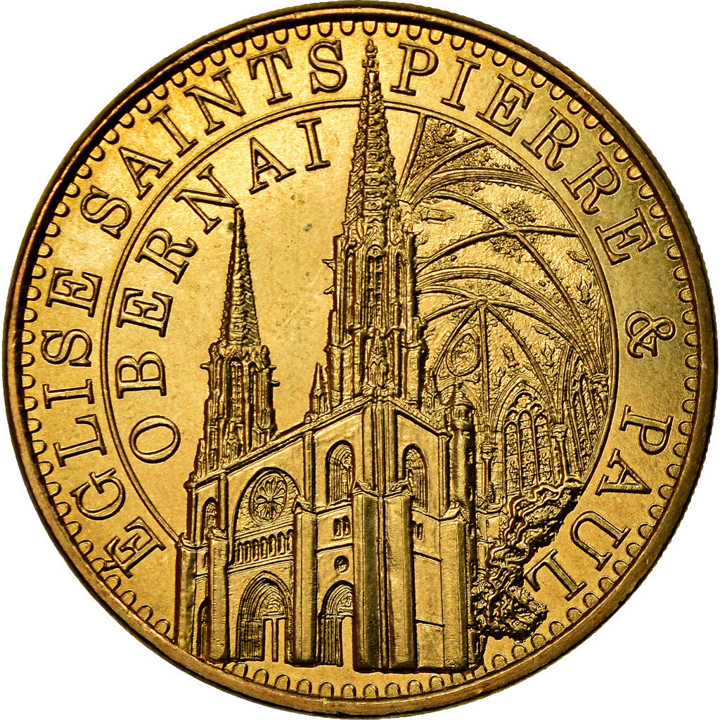 França, Token, Token turístico, Alsace - Obernai - Eglise Saints Pierre et