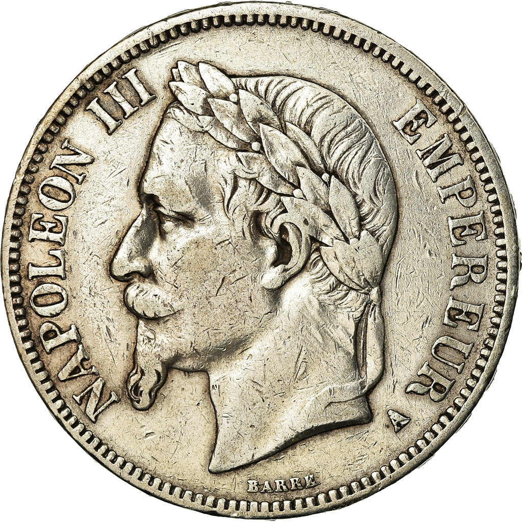Münze, Frankreich, Napoleon III, Napoléon III, 5 Francs, 1867, Paris, S+