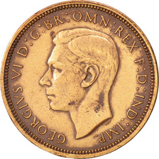 Great Britain, George VI, 1/2 Penny, 1940, EF(40-45), Bronze, KM:844