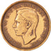 Great Britain, George VI, 1/2 Penny, 1940, EF(40-45), Bronze, KM:844