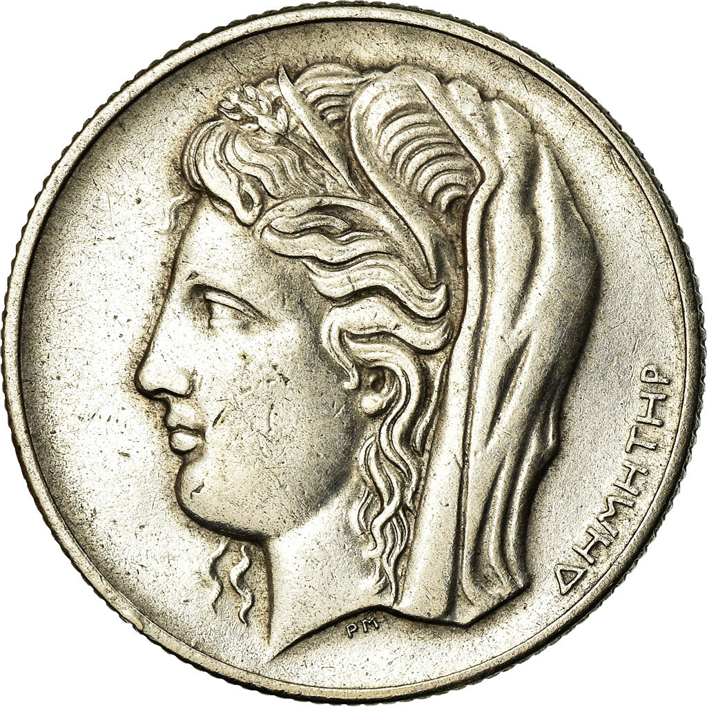 Moneta, Grecia, 10 Drachmai, 1930, BB, Argento, KM:72