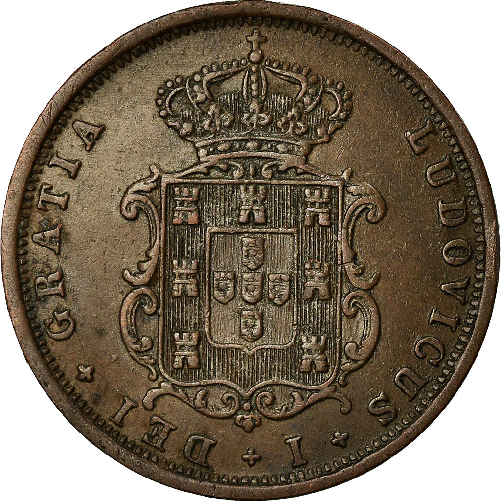 Monnaie, Portugal, Luiz I, 5 Reis, 1867, TTB, Cuivre, KM:513