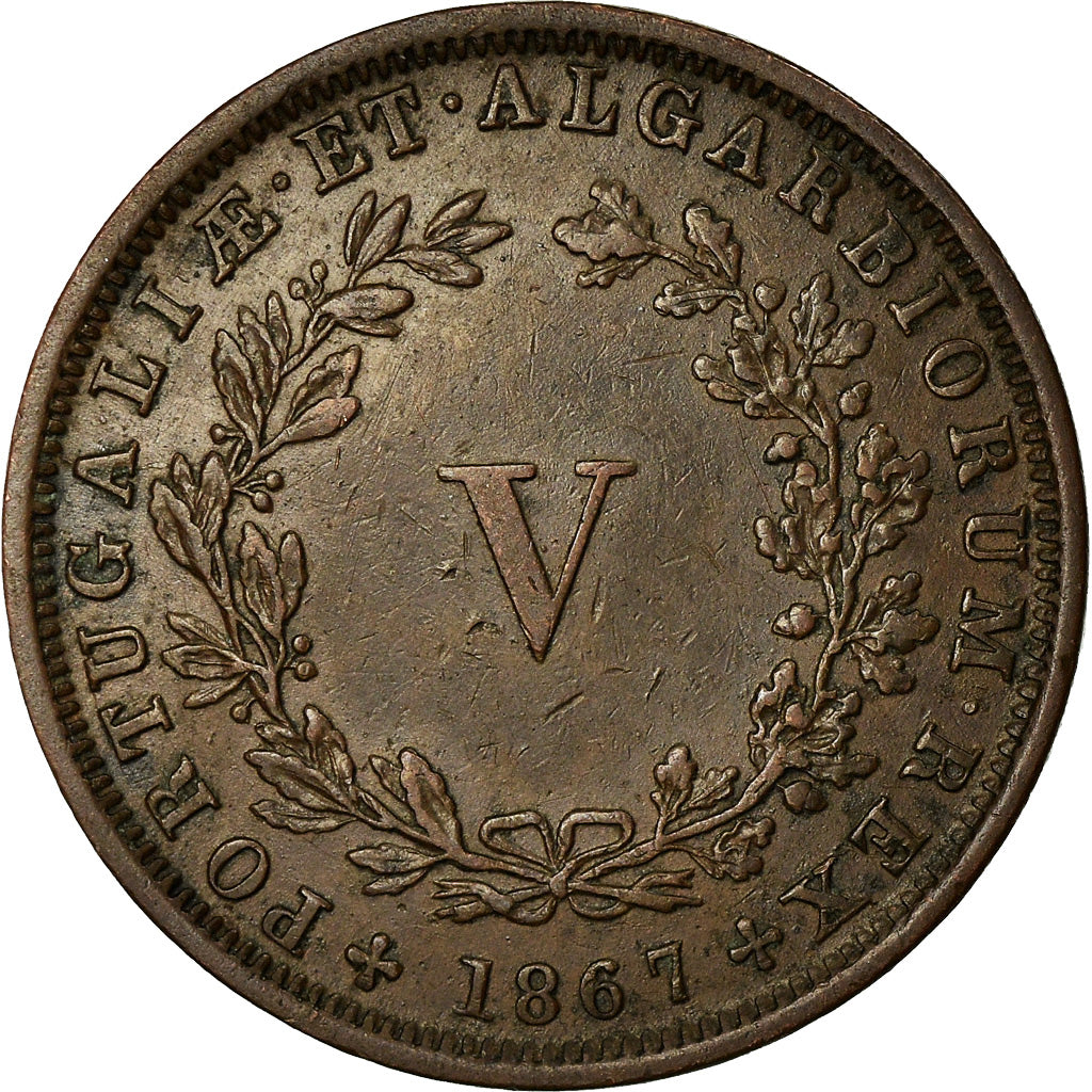 Monnaie, Portugal, Luiz I, 5 Reis, 1867, TTB, Cuivre, KM:513