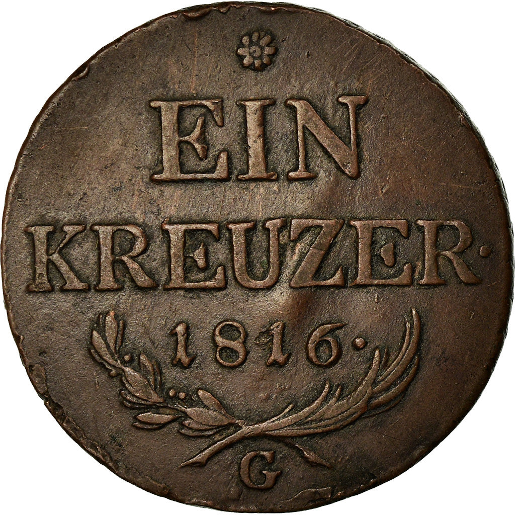 Moneta, Austria, Franz II (I), Kreuzer, 1816, EF(40-45), Miedź, KM:2113