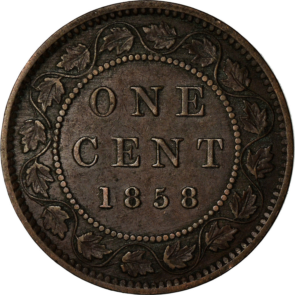 Coin, Canada, Victoria, Cent, 1858, Royal Canadian Mint, Ottawa, EF(40-45)
