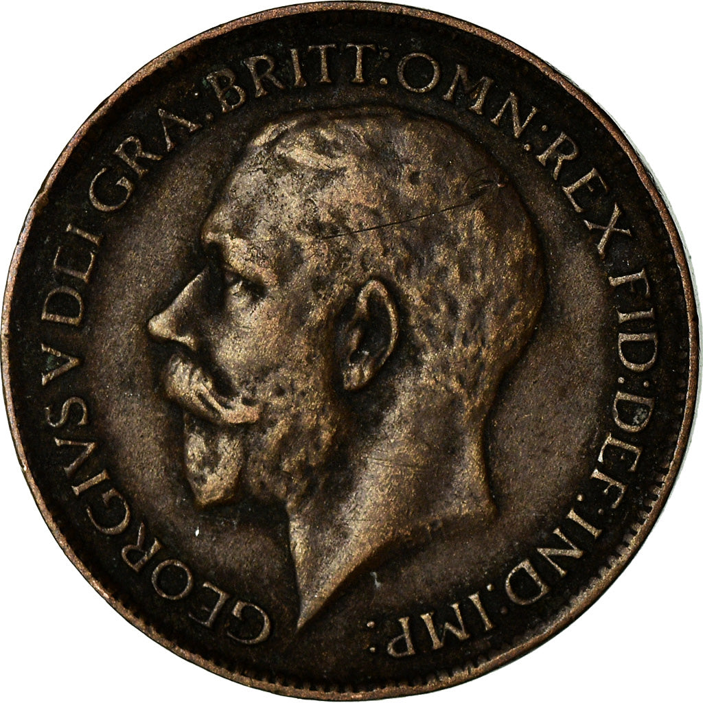 Coin, Great Britain, George V, Farthing, 1911, VF(30-35), Bronze, KM:808.1