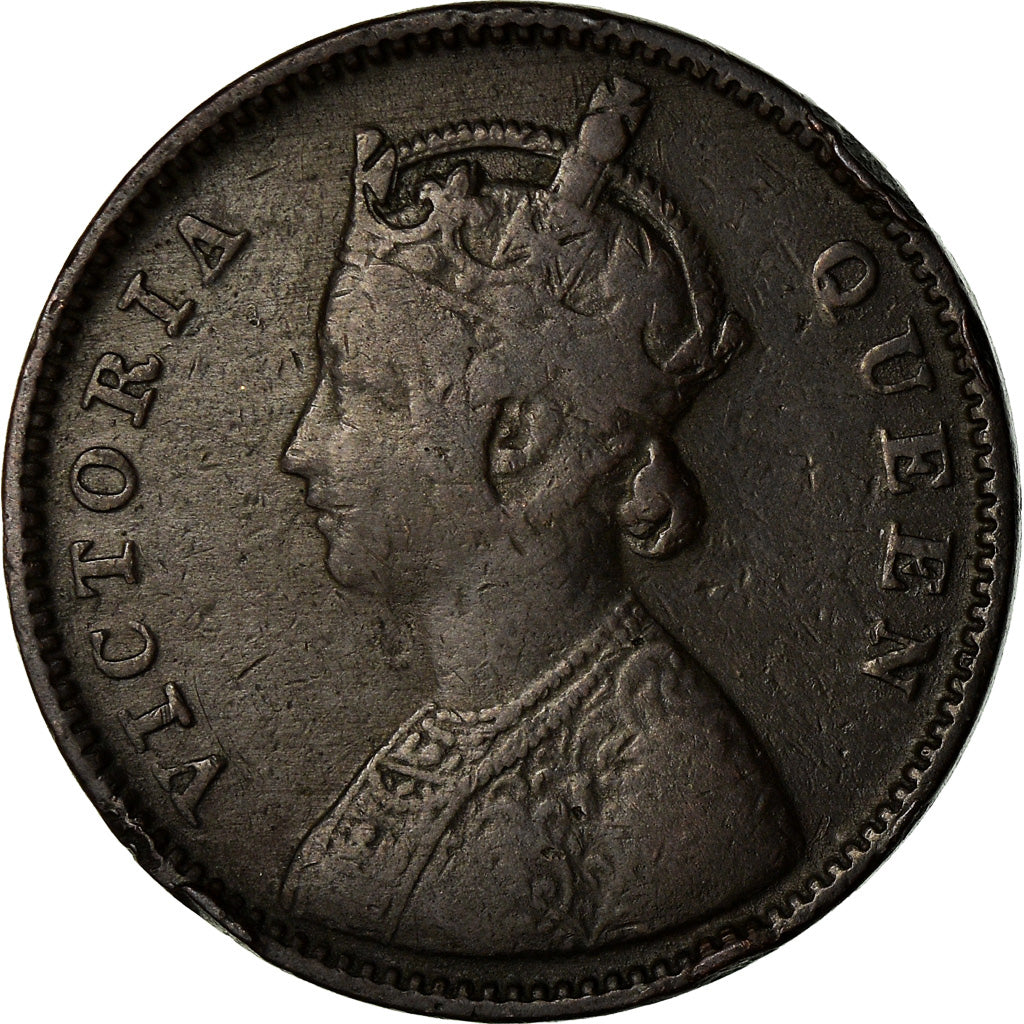 Monnaie, INDIA-BRITISH, Victoria, 1/4 Anna, 1862, TTB+, Cuivre, KM:467