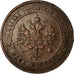 Moneda, Rusia, Nicholas II, Kopek, 1912, Saint-Petersburg, BC+, Cobre, KM:9.2