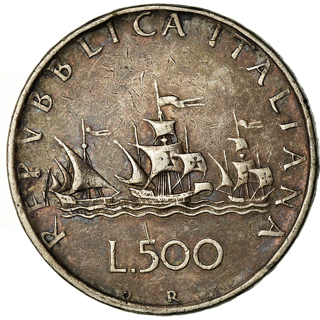 Coin, Italy, 500 Lire, 1959, Rome, VF(30-35), Silver, KM:98
