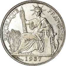 Coin, FRENCH INDO-CHINA, 20 Cents, 1937, Paris, MS(60-62), Silver, KM:17.2
