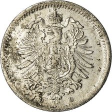 Coin, GERMANY - EMPIRE, Wilhelm I, 20 Pfennig, 1875, Munich, EF(40-45), Silver