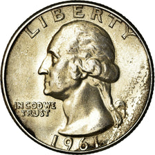 Coin, United States, Washington Quarter, Quarter, 1961, U.S. Mint, Philadelphia