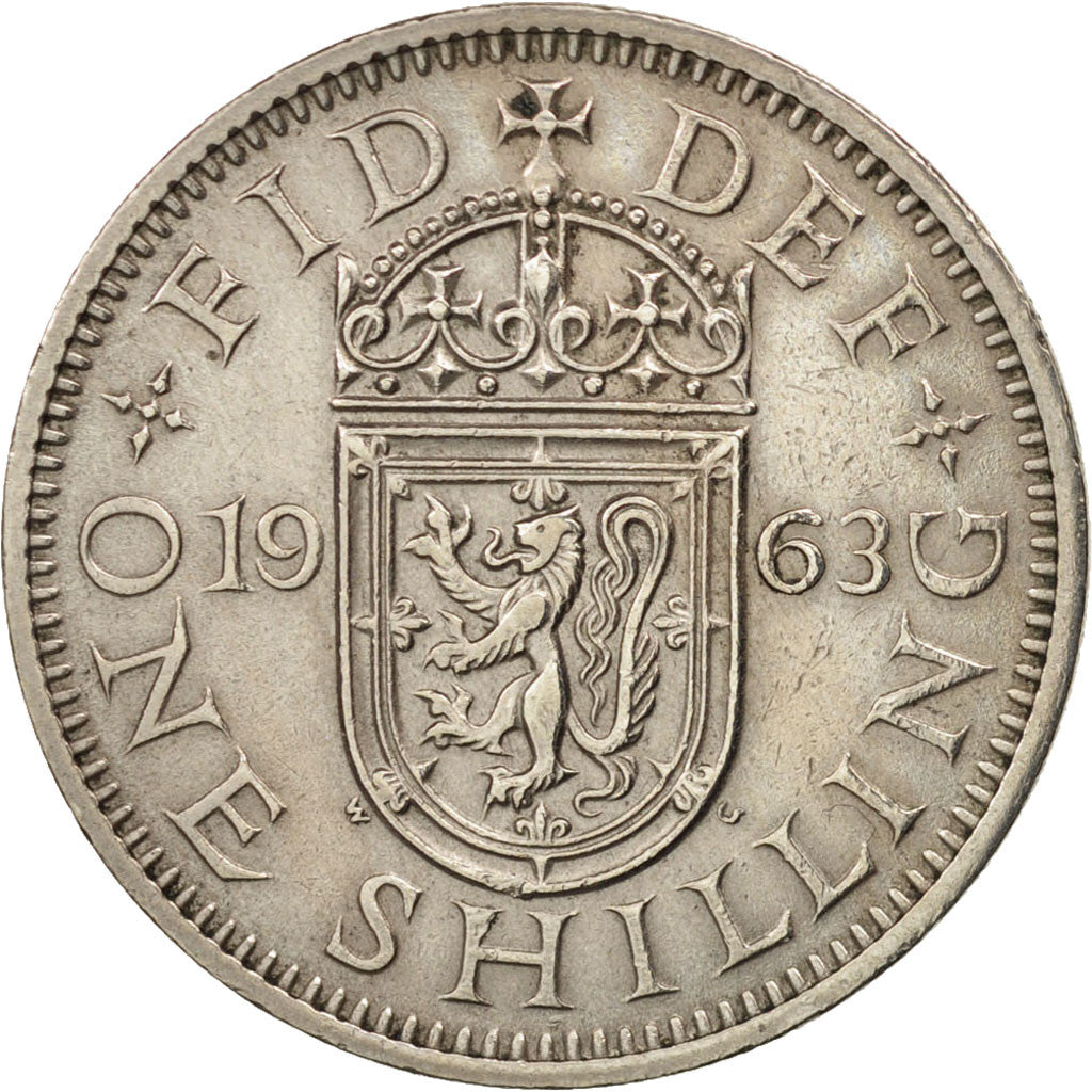 Coin, Great Britain, Elizabeth II, Shilling, 1963, EF(40-45), Copper-nickel