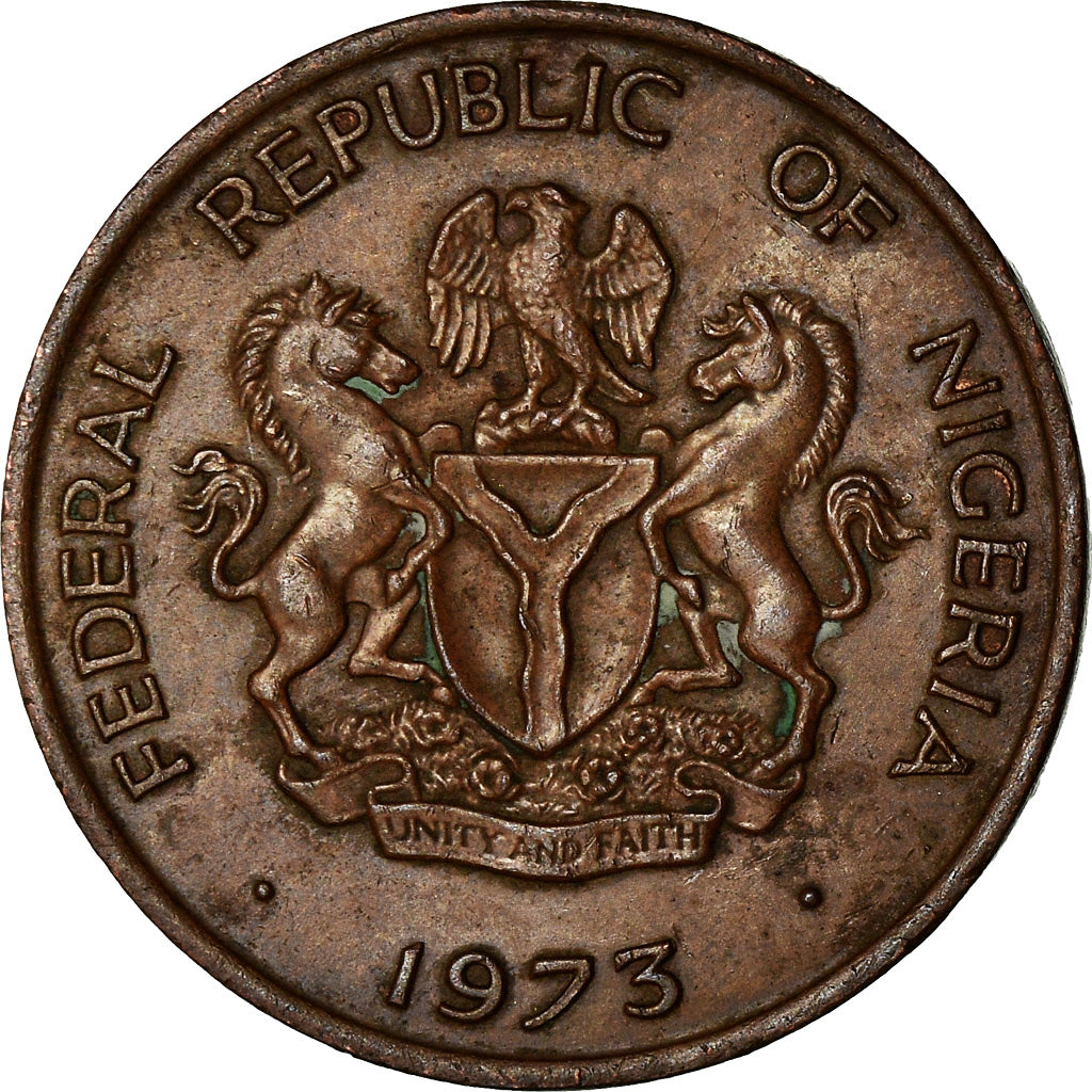 Coin, Nigeria, Elizabeth II, Kobo, 1973, VF(30-35), Bronze, KM:8.1