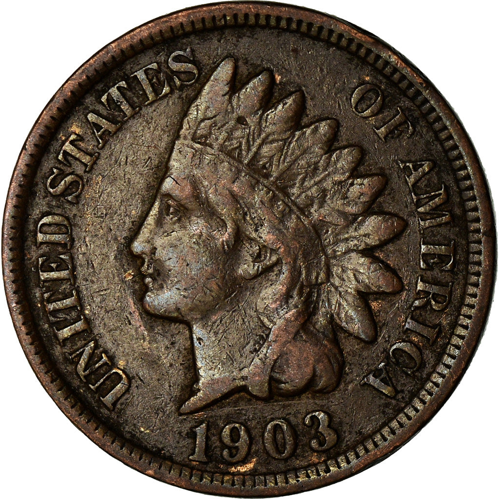 Coin, United States, Indian Head Cent, Cent, 1903, U.S. Mint, Philadelphia