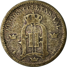 Coin, Sweden, Oscar II, 25 Öre, 1885, VF(30-35), Silver, KM:739