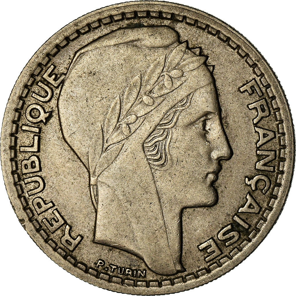 Monnaie, France, Turin, 10 Francs, 1945, Paris, TB+, Copper-nickel