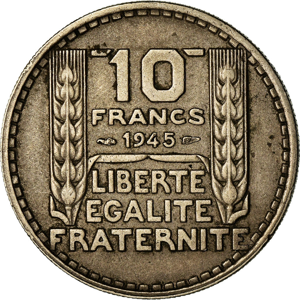 Coin, France, Turin, 10 Francs, 1945, Paris, VF(30-35), Copper-nickel, KM:908.1