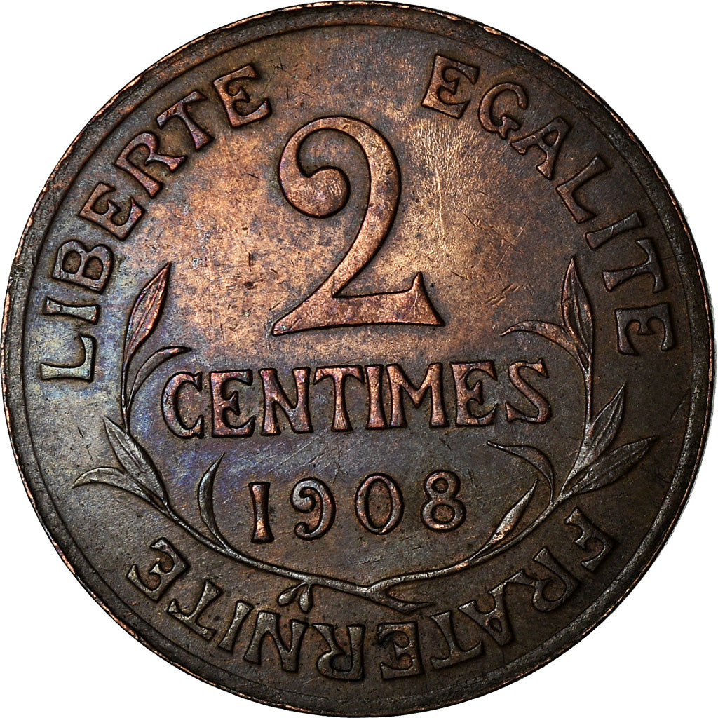Coin, France, Dupuis, 2 Centimes, 1908, Paris, EF(40-45), Bronze, KM:841