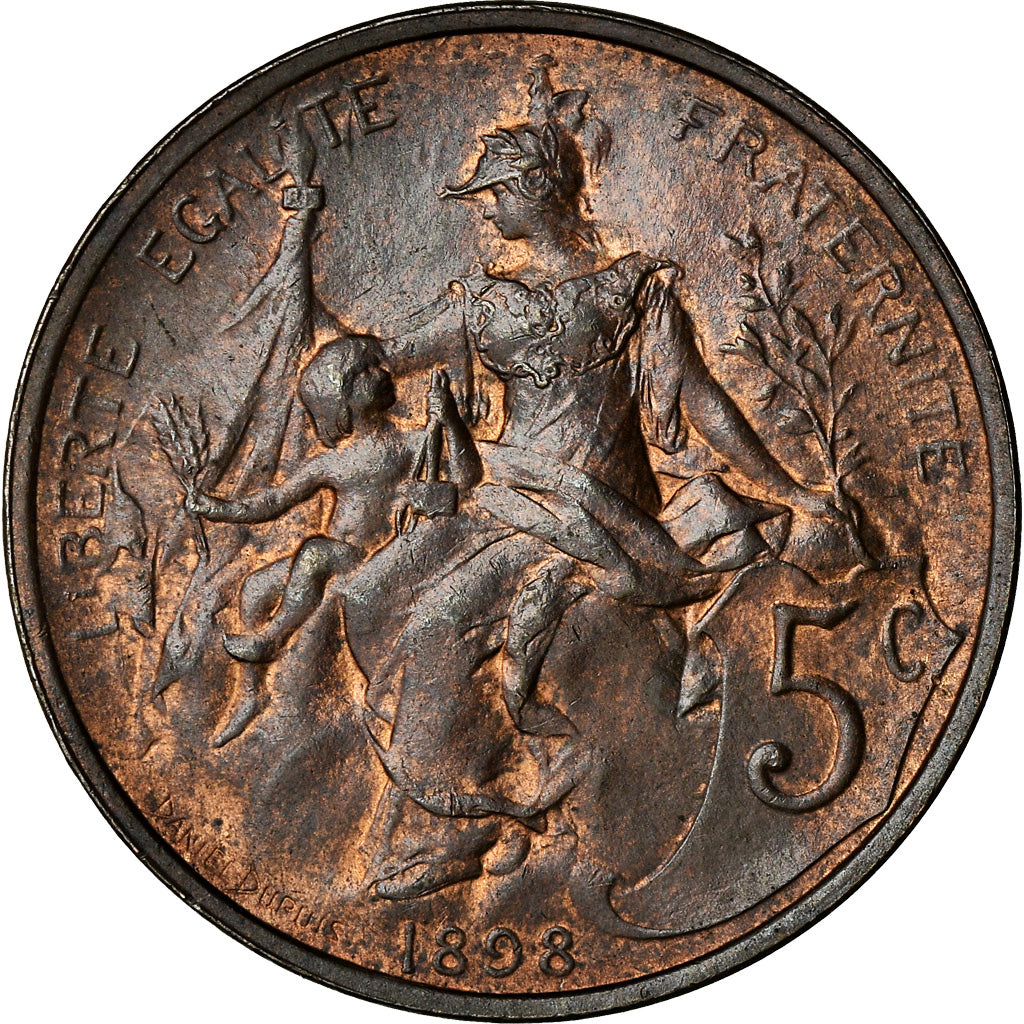 Coin, France, Dupuis, 5 Centimes, 1898, Paris, MS(60-62), Bronze, KM:842