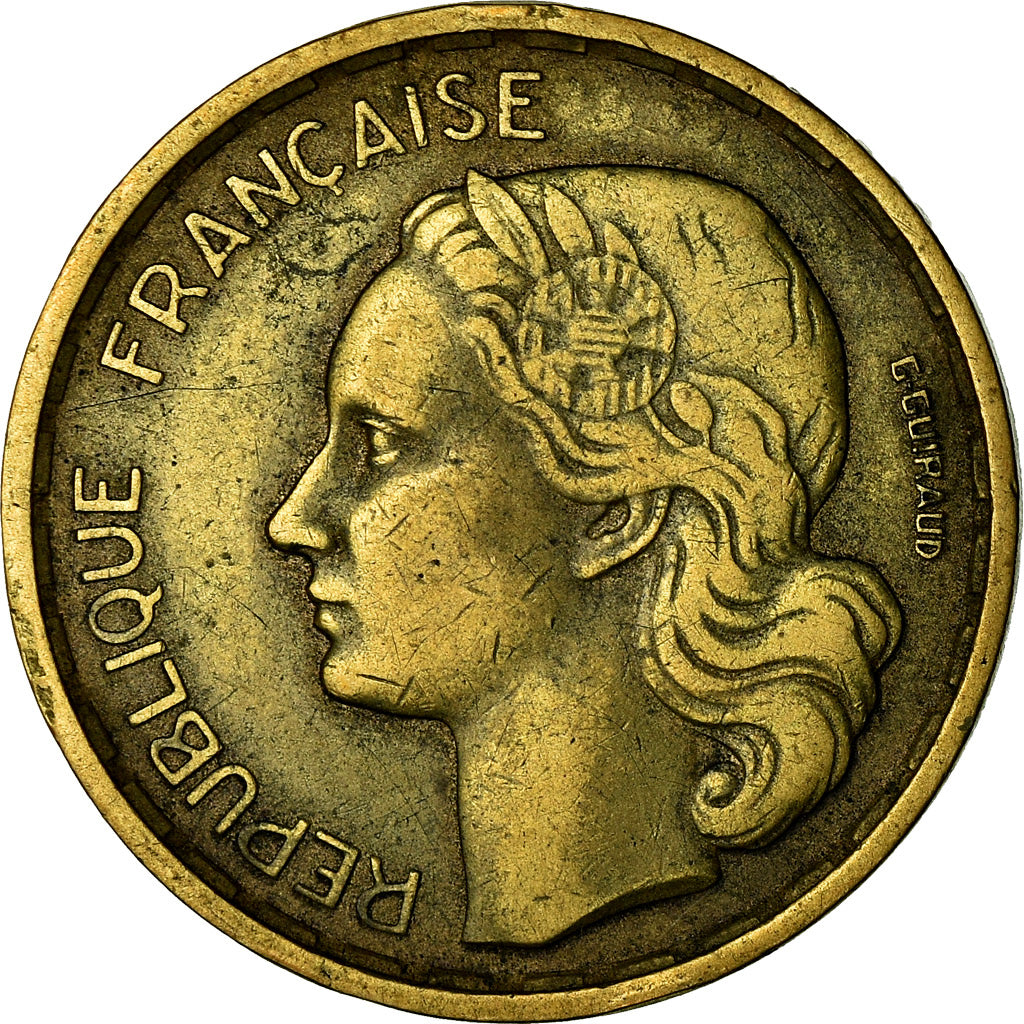 Moeda, França, Guiraud, 20 Francs, 1950, Beaumont - Le Roger, EF(40-45)