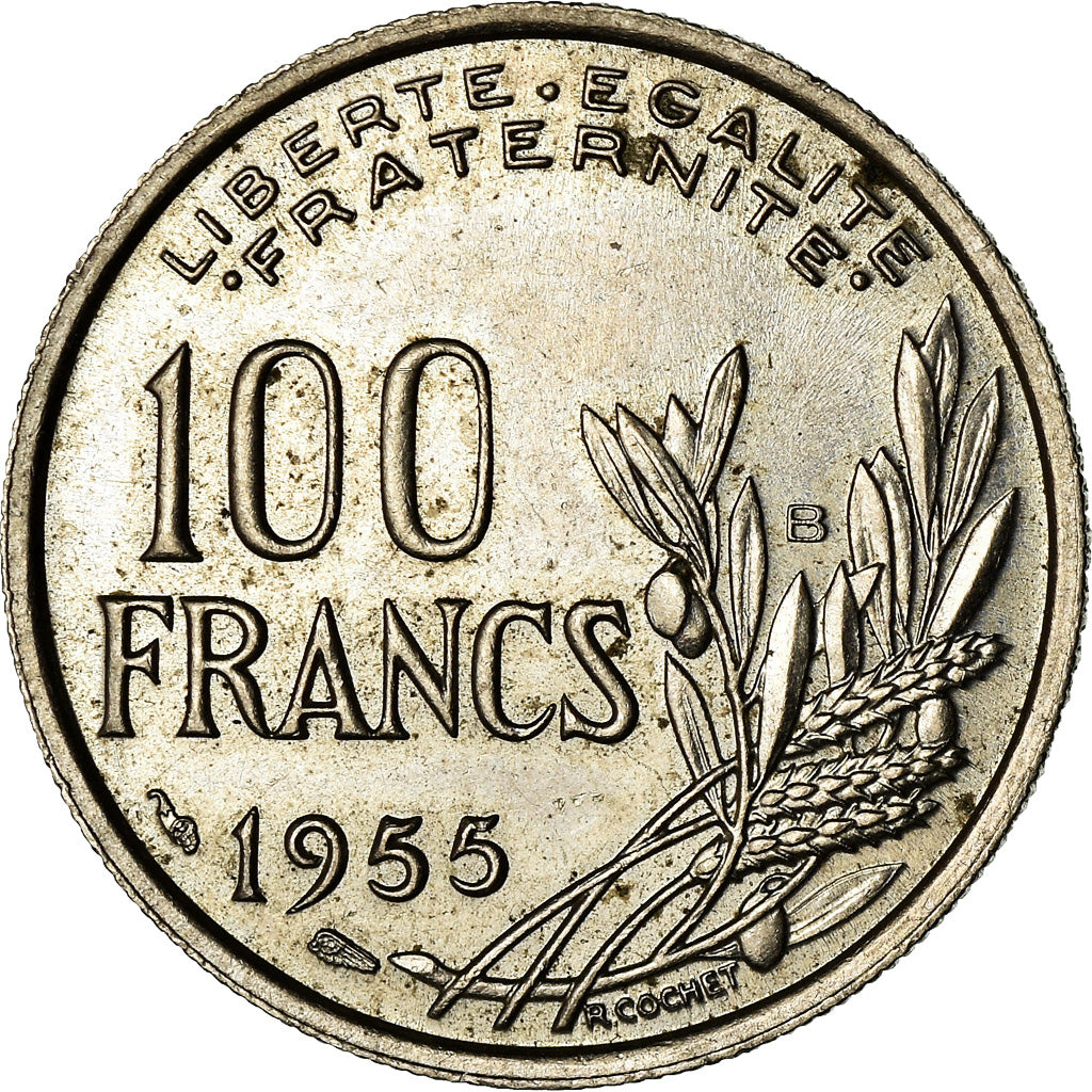 Coin, France, Cochet, 100 Francs, 1955, Beaumont - Le Roger, AU(55-58)