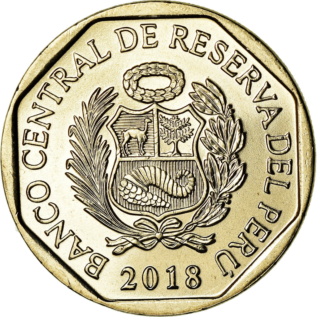 Coin, Peru, Tapir des Andes, Sol, 2018, Lima, MS(63), Nickel-brass, KM:New