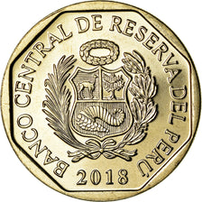 Coin, Peru, Jaguar, Sol, 2018, Lima, MS(63), Nickel-brass, KM:New