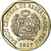 Coin, Peru, Crocodile de Tumbes, Sol, 2017, Lima, MS(63), Nickel-brass, KM:404