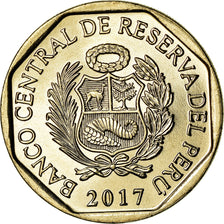Coin, Peru, Condor des Andes, Sol, 2017, Lima, MS(63), Nickel-brass, KM:405