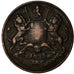 Münze, INDIA-BRITISH, 1/2 Anna, 1835, S+, Kupfer, KM:447.1