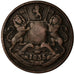Coin, INDIA-BRITISH, 1/2 Anna, 1835, VF(20-25), Copper, KM:447.1