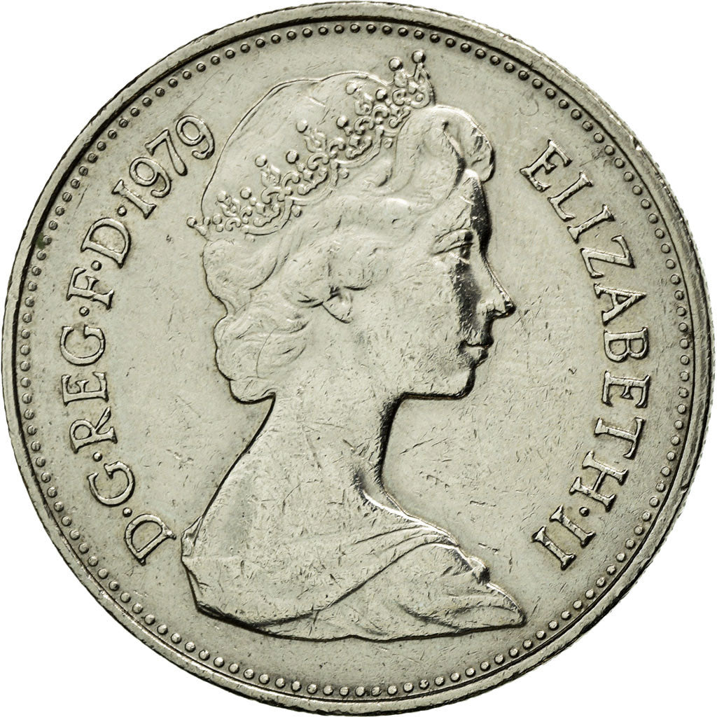 Coin, Great Britain, Elizabeth II, 5 New Pence, 1979, EF(40-45), Copper-nickel