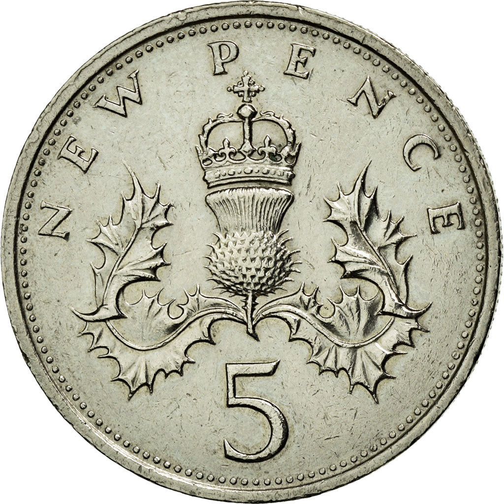 Coin, Great Britain, Elizabeth II, 5 New Pence, 1979, EF(40-45), Copper-nickel