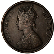 Coin, INDIA-BRITISH, Victoria, 1/2 Anna, 1862, VF(30-35), Copper, KM:468