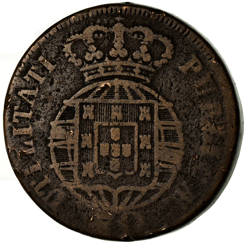 Münze, Portugal, Jo, 40 Reis, Pataco, 1824, SGE+, Bronze, KM:370