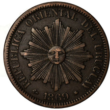 Coin, Uruguay, 4 Centesimos, 1869, Uruguay Mint, Paris, Berlin, Vienna