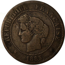 Coin, France, Cérès, 5 Centimes, 1885, Paris, F(12-15), Bronze, KM:821.1