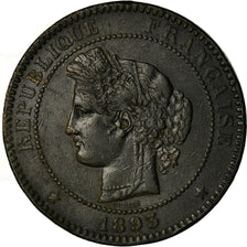 Monnaie, France, Cérès, 10 Centimes, 1893, Paris, TB+, Bronze, KM:815.1