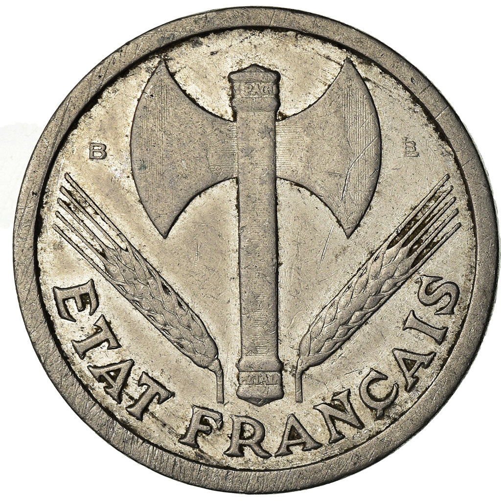 Coin, France, Bazor, 2 Francs, 1943, Beaumont - Le Roger, VF(30-35), Aluminum