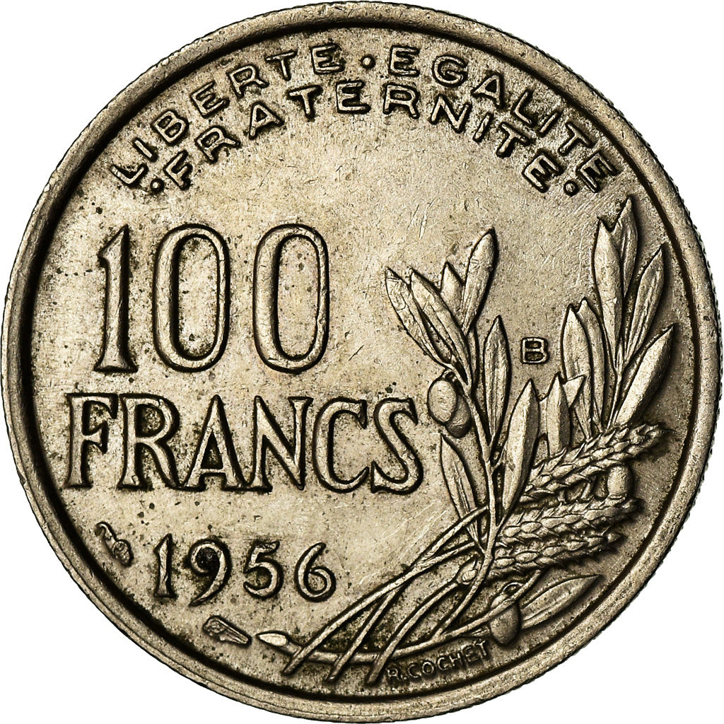 Coin, France, Cochet, 100 Francs, 1956, Beaumont - Le Roger, EF(40-45)