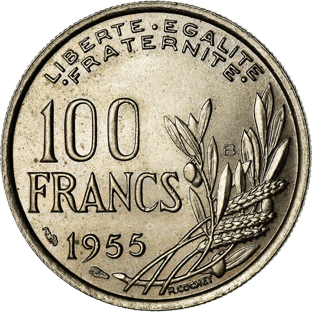 Monnaie, France, Cochet, 100 Francs, 1955, Beaumont - Le Roger, SUP
