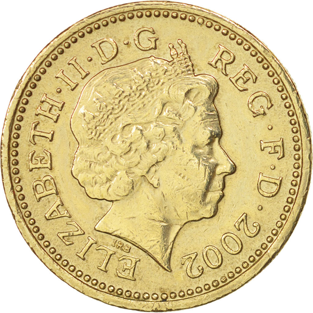 Great Britain, Elizabeth II, Pound, 2002, British Royal Mint, EF(40-45),KM 1030