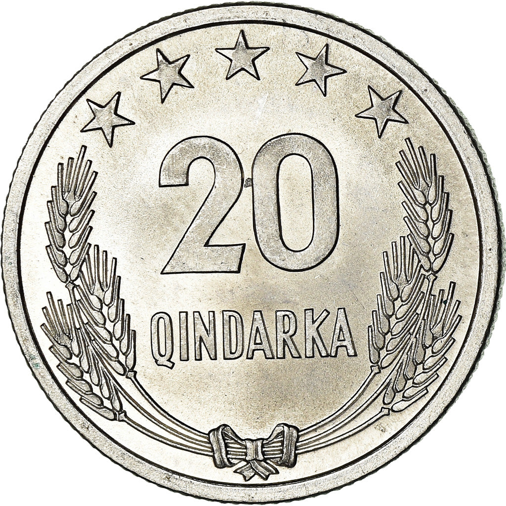 Coin, Albania, 20 Qindarka, 1964, Rome, AU(55-58), Aluminum, KM:41