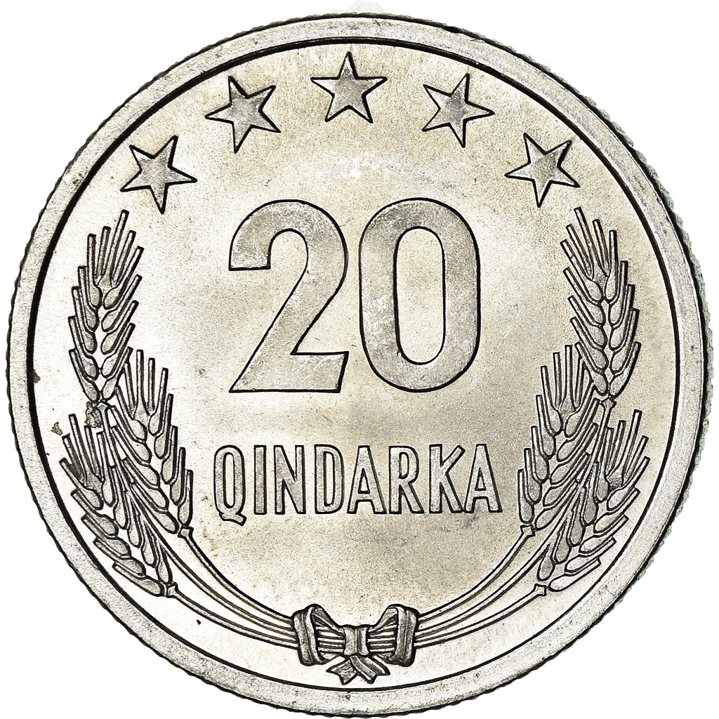 Monnaie, Albania, 20 Qindarka, 1964, Rome, SUP+, Aluminium, KM:41