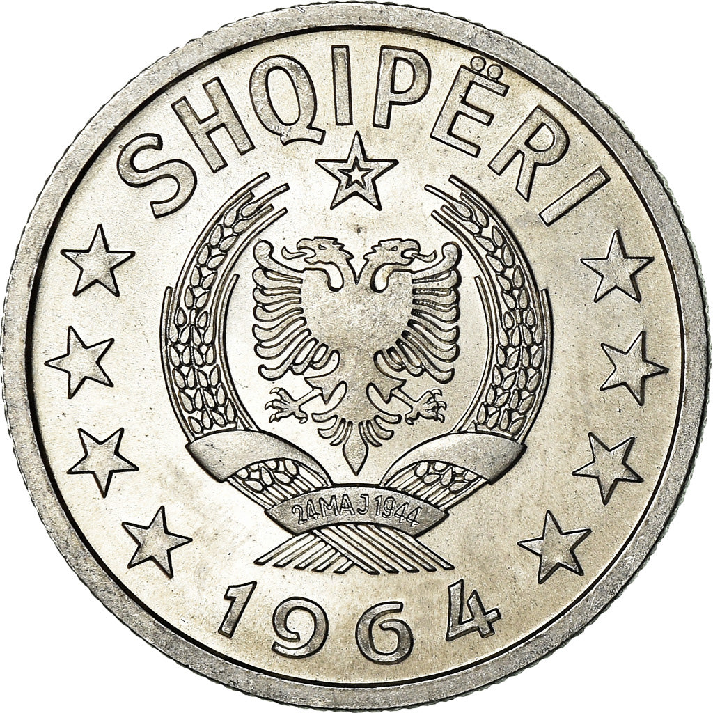 Coin, Albania, 20 Qindarka, 1964, Rome, MS(63), Aluminum, KM:41