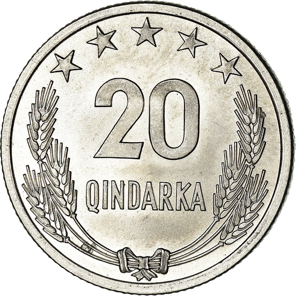 Coin, Albania, 20 Qindarka, 1964, Rome, MS(63), Aluminum, KM:41