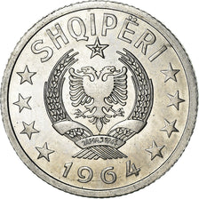 Coin, Albania, 5 Qindarka, 1964, Rome, AU(55-58), Aluminum, KM:39