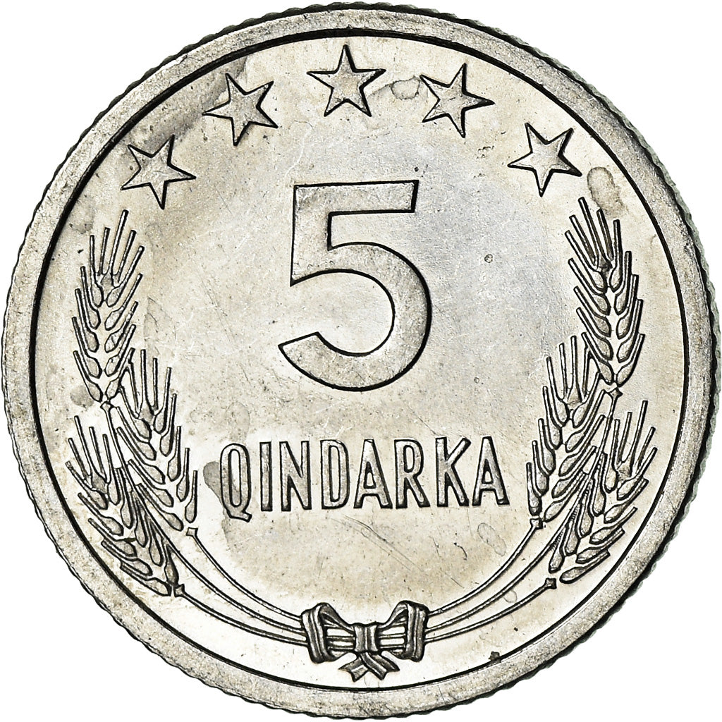 Coin, Albania, 5 Qindarka, 1964, Rome, AU(55-58), Aluminum, KM:39