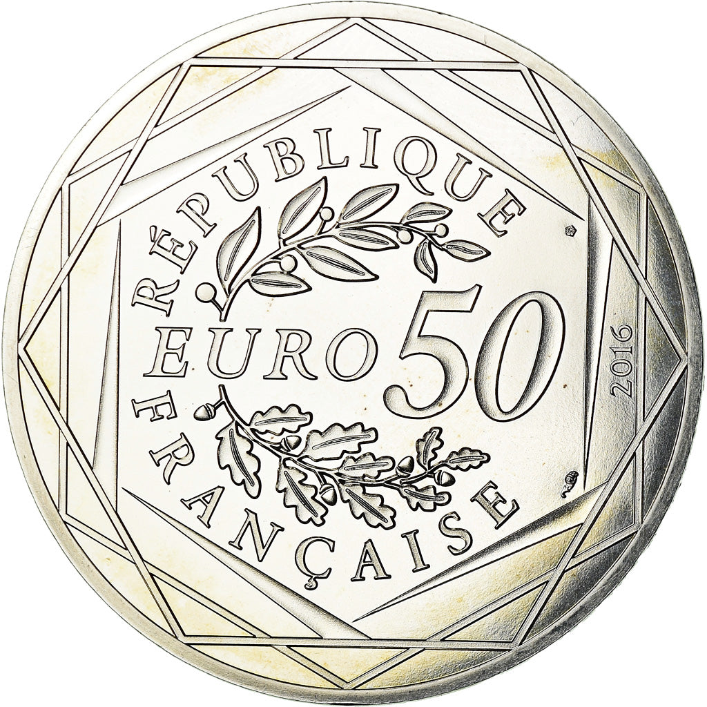 France, 50 Euro, Le Petit Prince, 2016, BE, MS(64), Silver, Gadoury:EU836